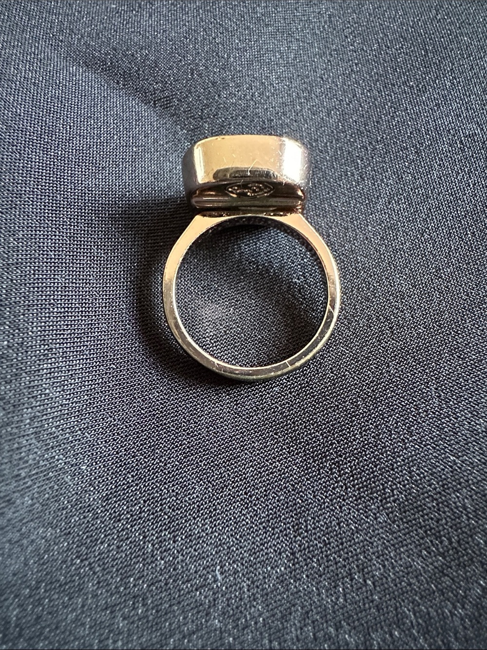 Premier Design GUC faceted clear acrylic ring. Rose goldtone setting & stamped - Picture 4 of 7